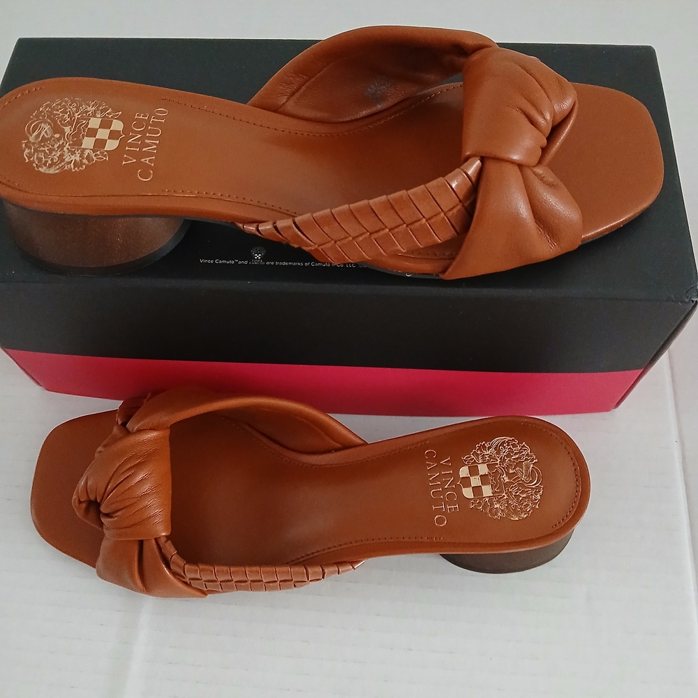Vince Camuto Women's Tan Slide Sandals Multiples Size M NEW $35 - Picture 5 of 13